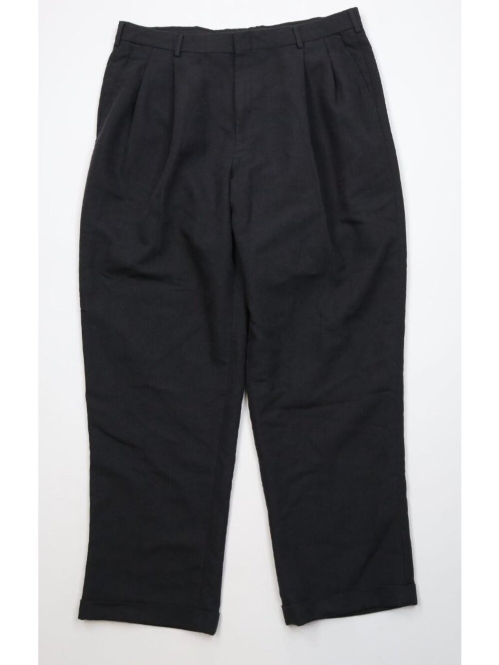 Vtg 90s Streetwear Mens 38x32 Wool Rayon Gabardine Blend Wide Leg Chino Pants